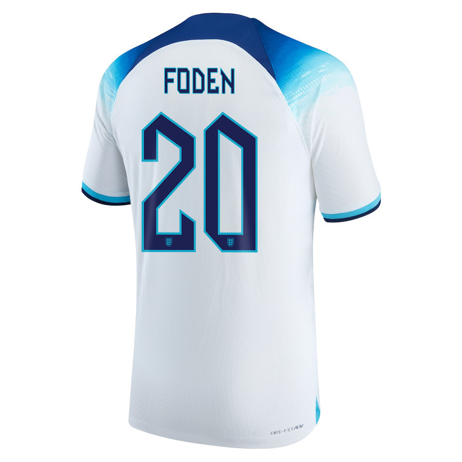 England National Team 2022-23 Phil Foden 20 Qatar World Cup Home Soccer Jersey – England National Team 2022-23 Phil Foden 20 Qatar World Cup Home Soccer Jersey –