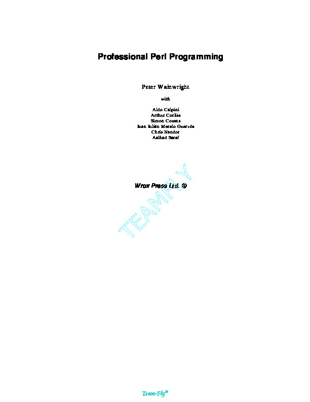 Professional Perl Programming PDF/EPUB Version Downloadable Download Professional Perl Programming PDF/EPUB Version Downloadable Download - Image 1