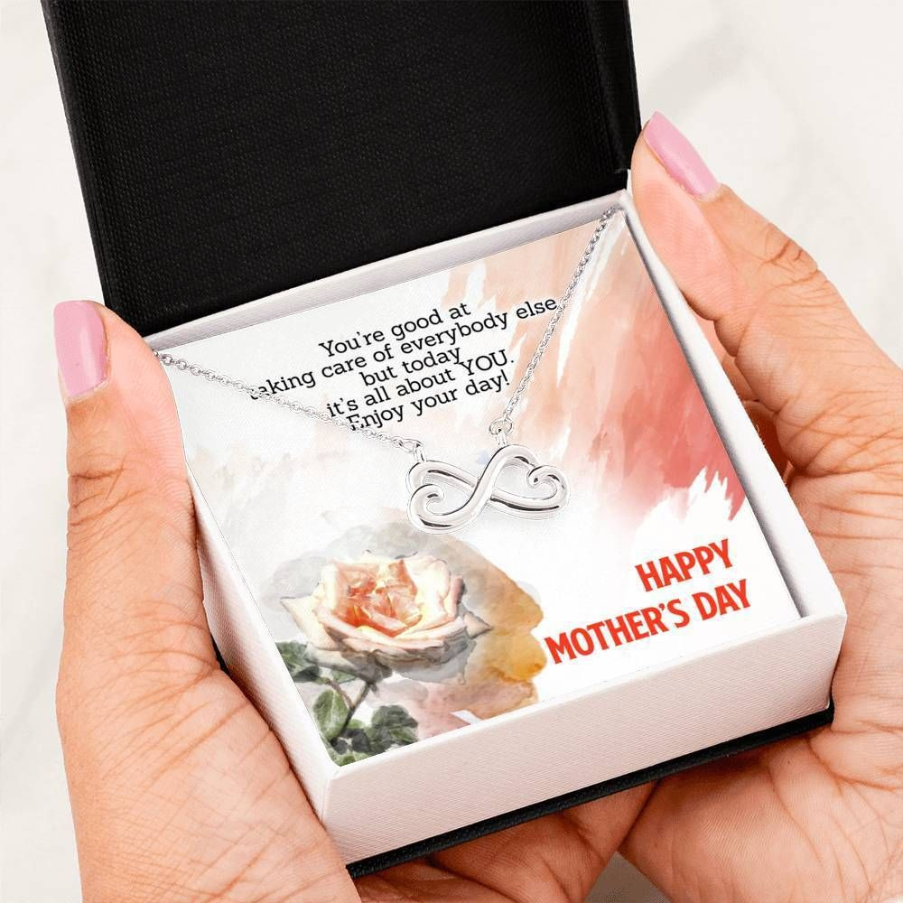 Enjoy Your Day Infinity Heart Necklace Gift For Mother