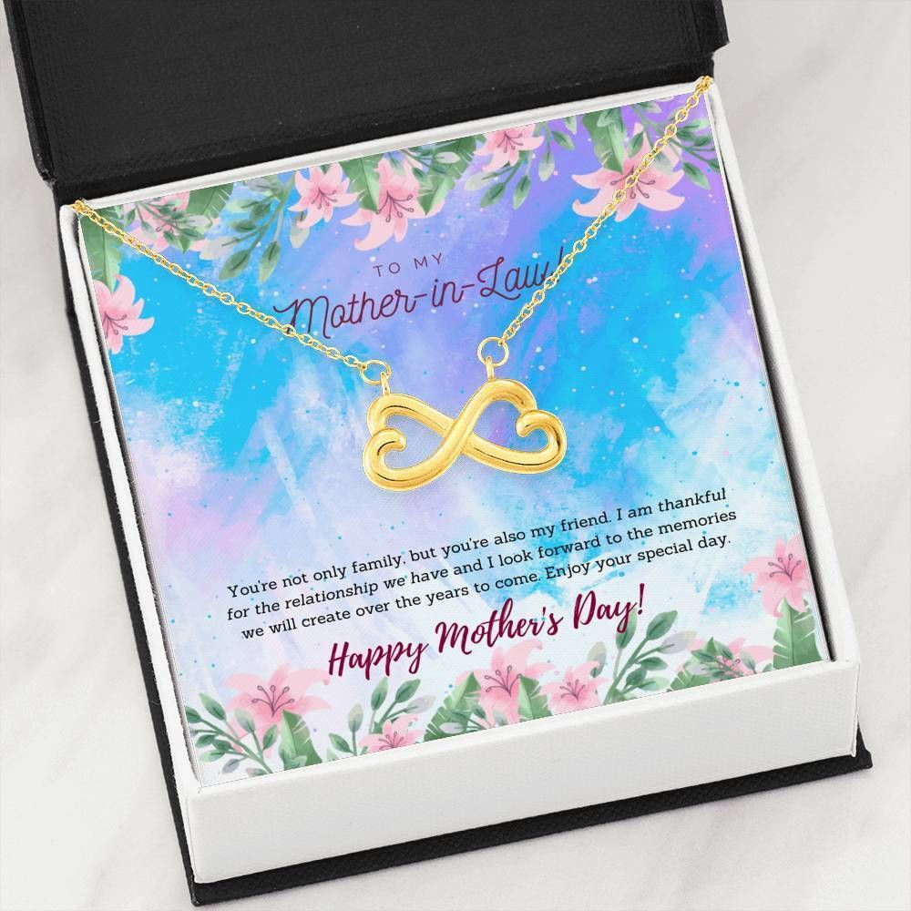 Enjoy Your Special Day Infinity Heart Necklace Gift For Mother In Law