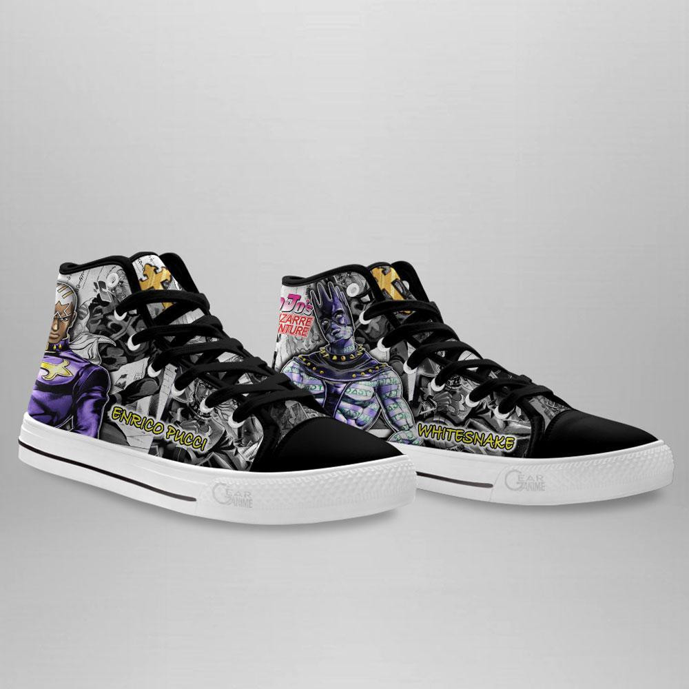 Enrico Pucci High Top Shoes Custom Manga Anime Jojo’s Birraze Adventure Sneakers