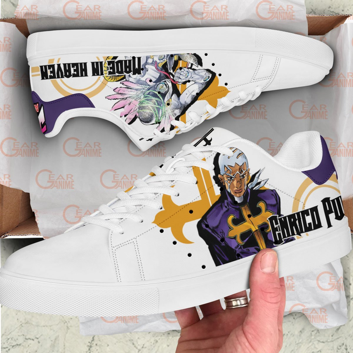 Enrico Pucci Skate Sneakers Custom Anime Jojo’s Bizarre Adventure Shoes