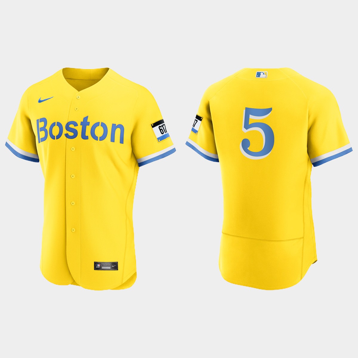 Enrique Hernandez Boston Red Sox 2021 City Connect Jersey - Gold Light Blue