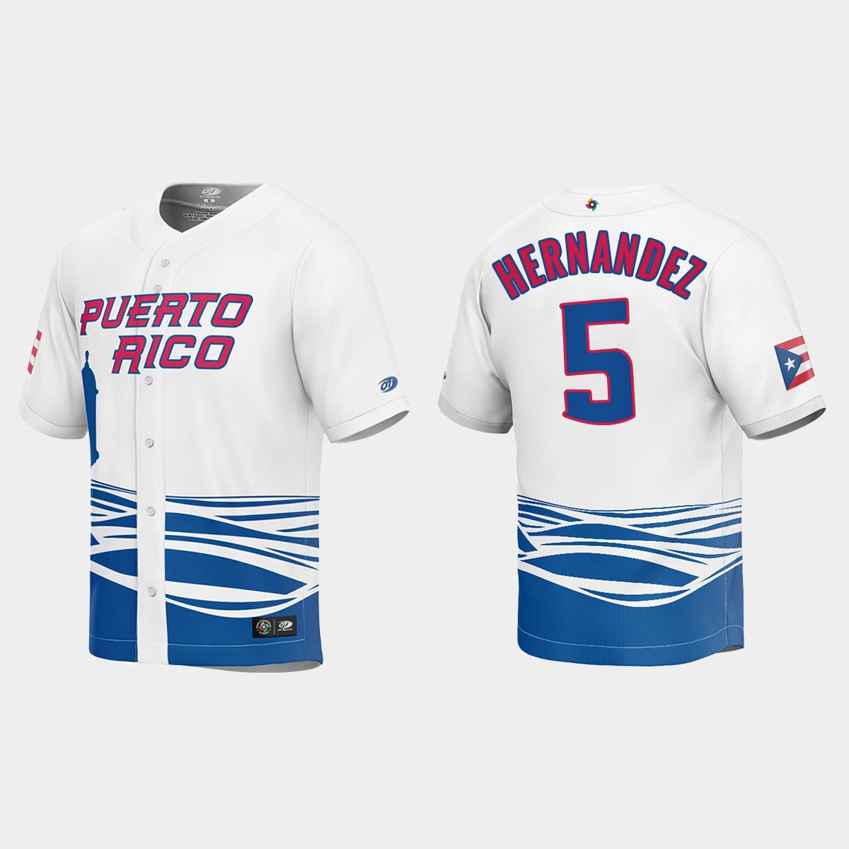 Enrique Hernandez Puerto Rico 2023 World Classic Jersey - White