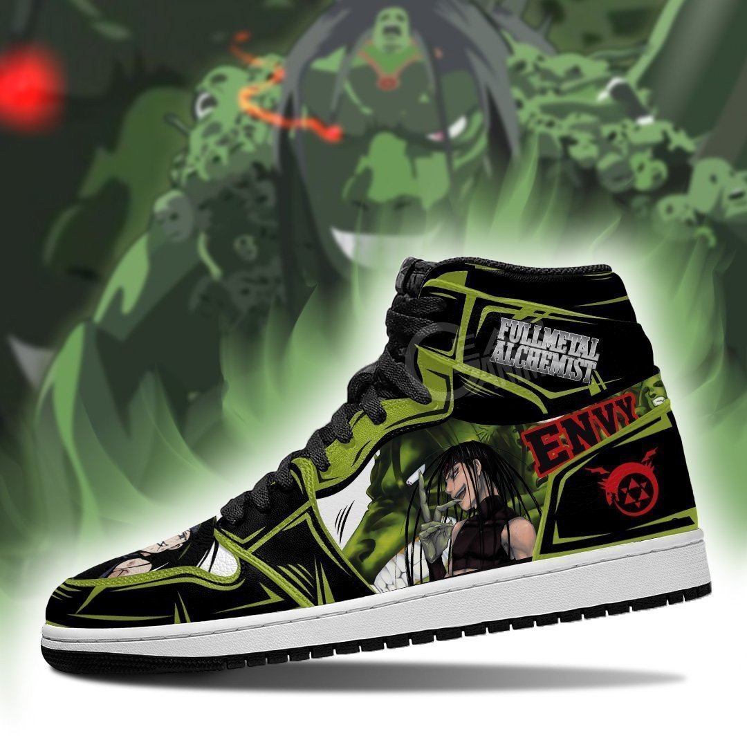 Envy Fullmetal Alchemist JD1s Sneakers Anime Shoes, Air Jordan Hightop