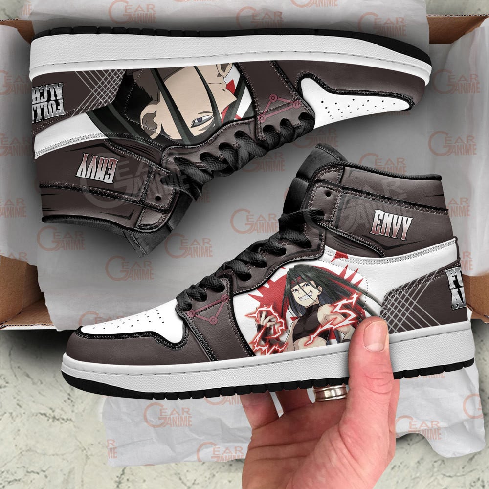 Envy JD1s Sneakers Fullmetal Alchemist Anime Shoes, Air Jordan Hightop