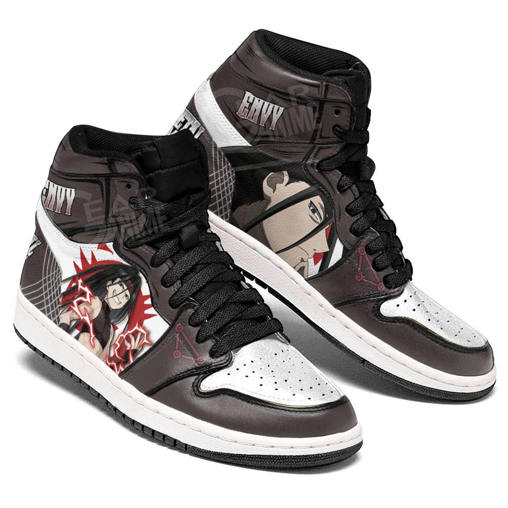 Envy JD1s Sneakers Fullmetal Alchemist Anime Shoes, Air Jordan Hightop