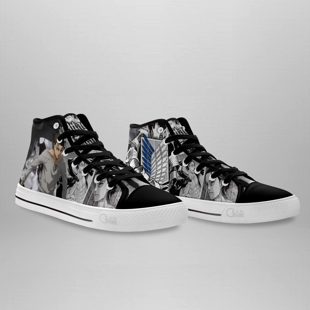 Eren High Top Shoes Custom Anime Final Season Attack On Titan Sneakers
