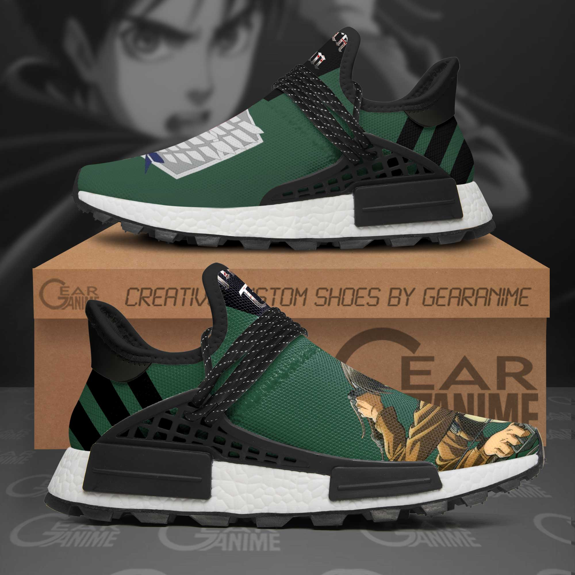 Eren Jaeger Sneakers Attack On Titan Anime Shoes, NMD Shoes
