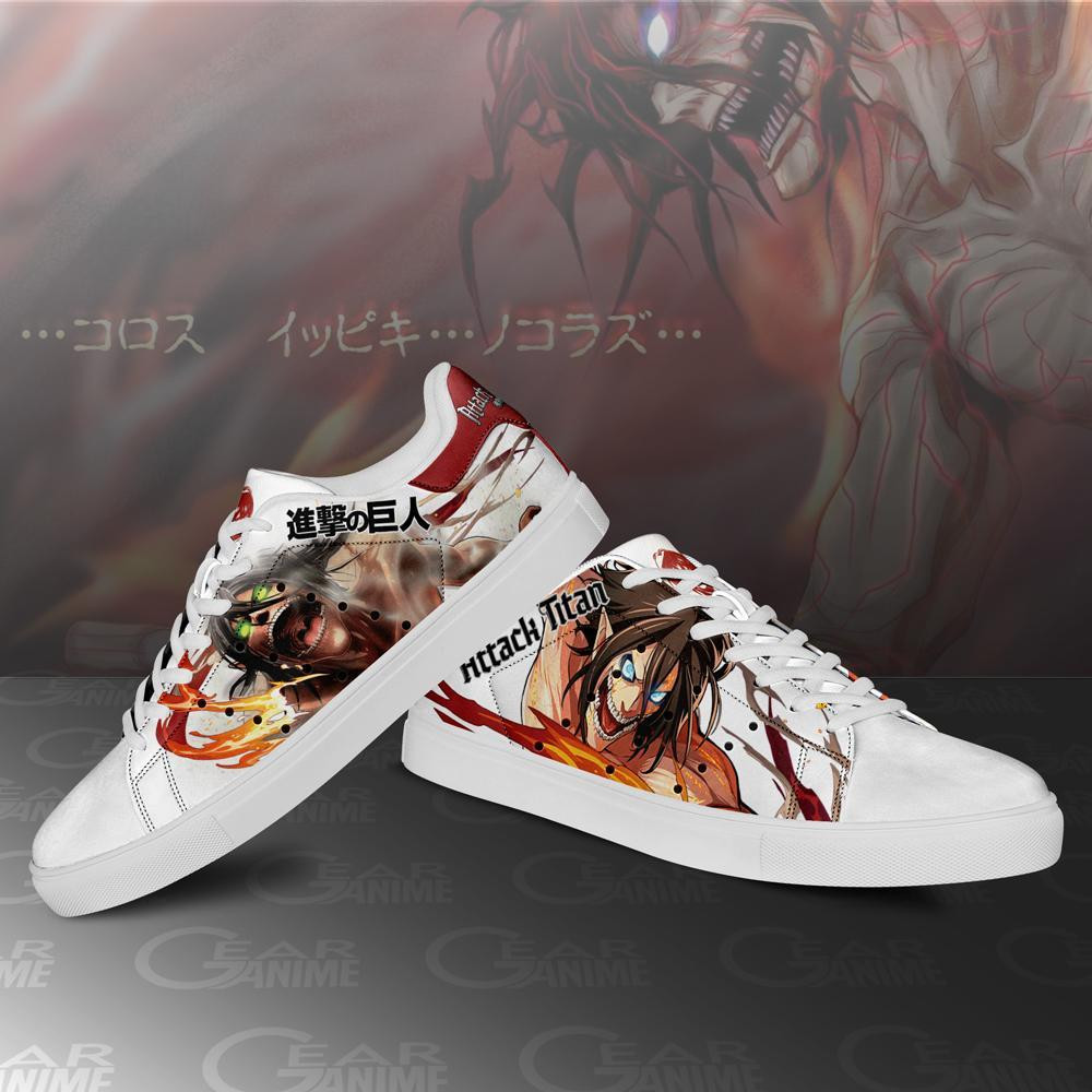 Eren Titan Skate Sneakers Uniform Attack On Titan Anime Shoes