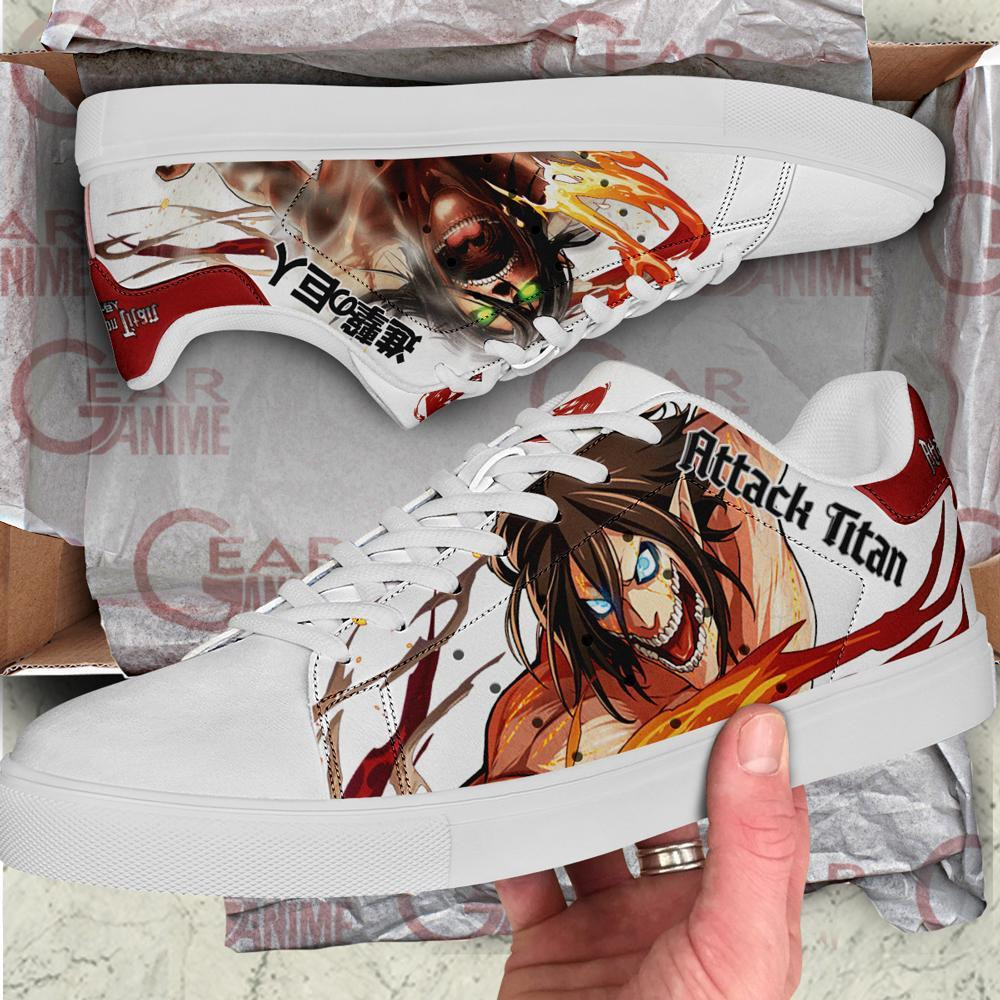 Eren Titan Skate Sneakers Uniform Attack On Titan Anime Shoes