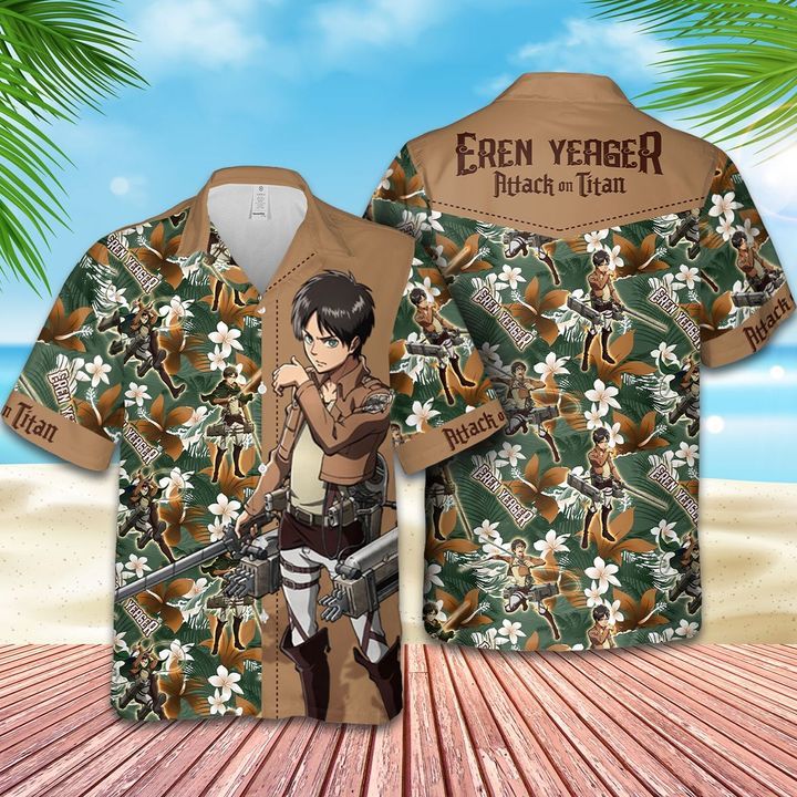 Eren Yeager Attack on Titan Hawaiian shirt