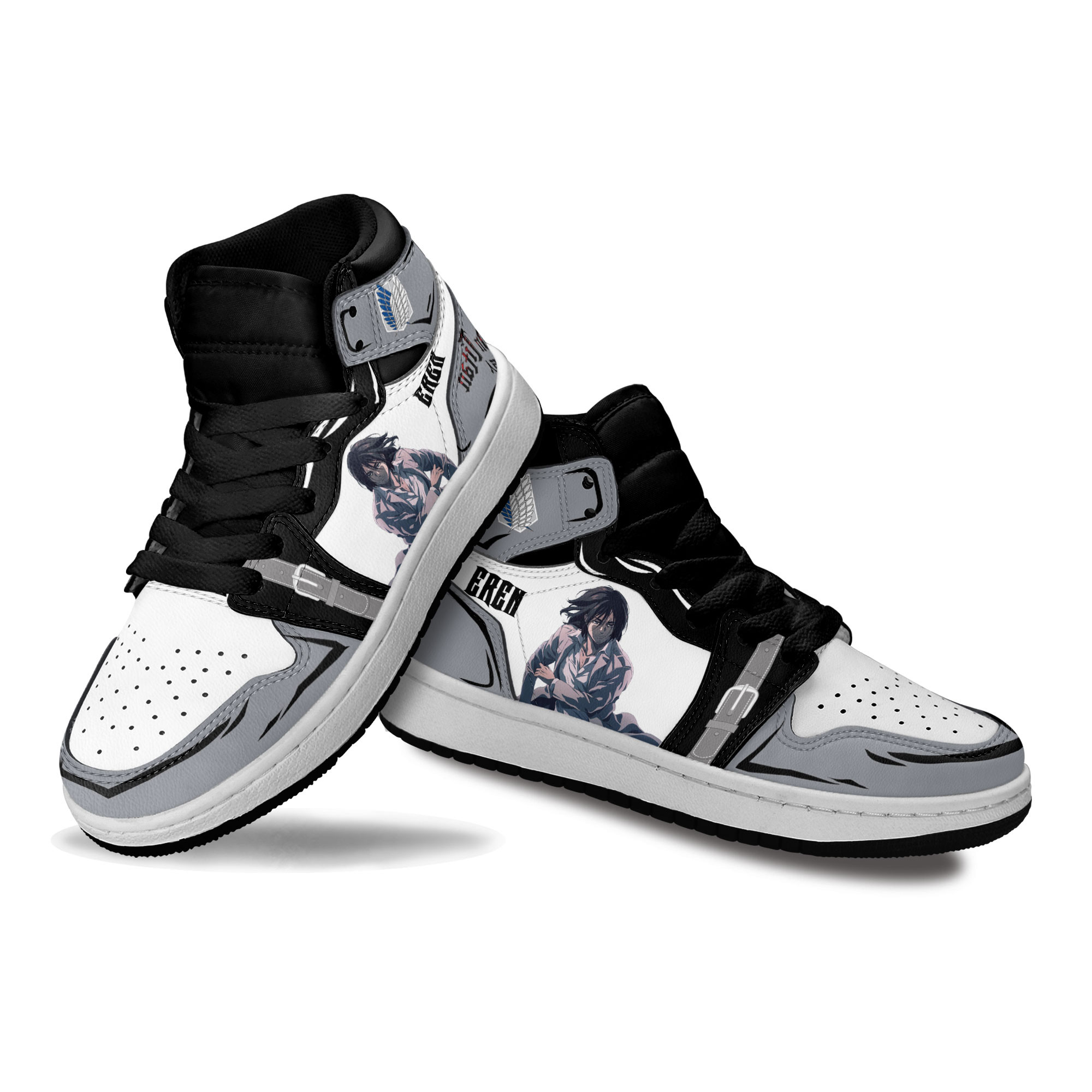 Eren Yeager Kids Sneakers Custom Anime Attack On Titan Final Shoes For Kids