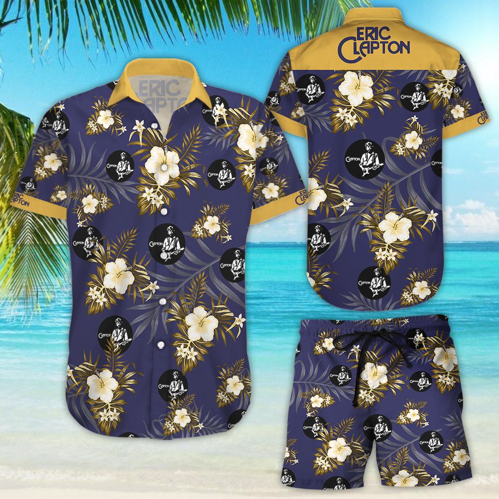 Eric Clapton Hawaiian Aloha Shirt Hawaiians Beach Sleeve