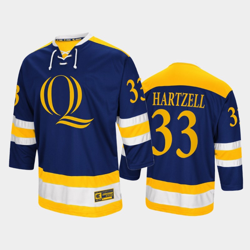 Eric Hartzell #33 Quinnipiac Bobcats College Navy Jersey