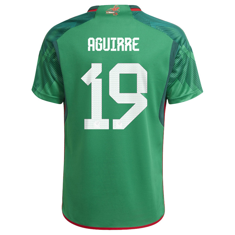 Erick Aguirre 19 Mexico National Team FIFA World Cup Qatar 2022 Home Men Soccer Jersey With Patch