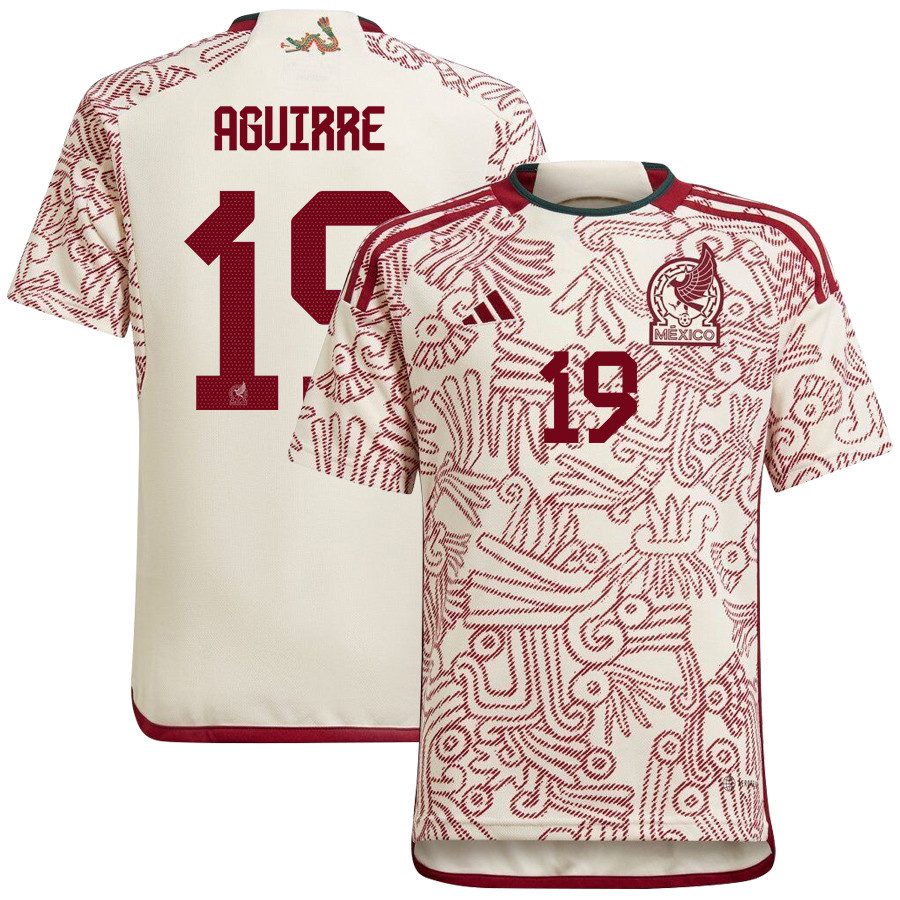 Erick Aguirre 19 Mexico National Team Qatar World Cup 2022-23 – White Away  Soccer Jersey