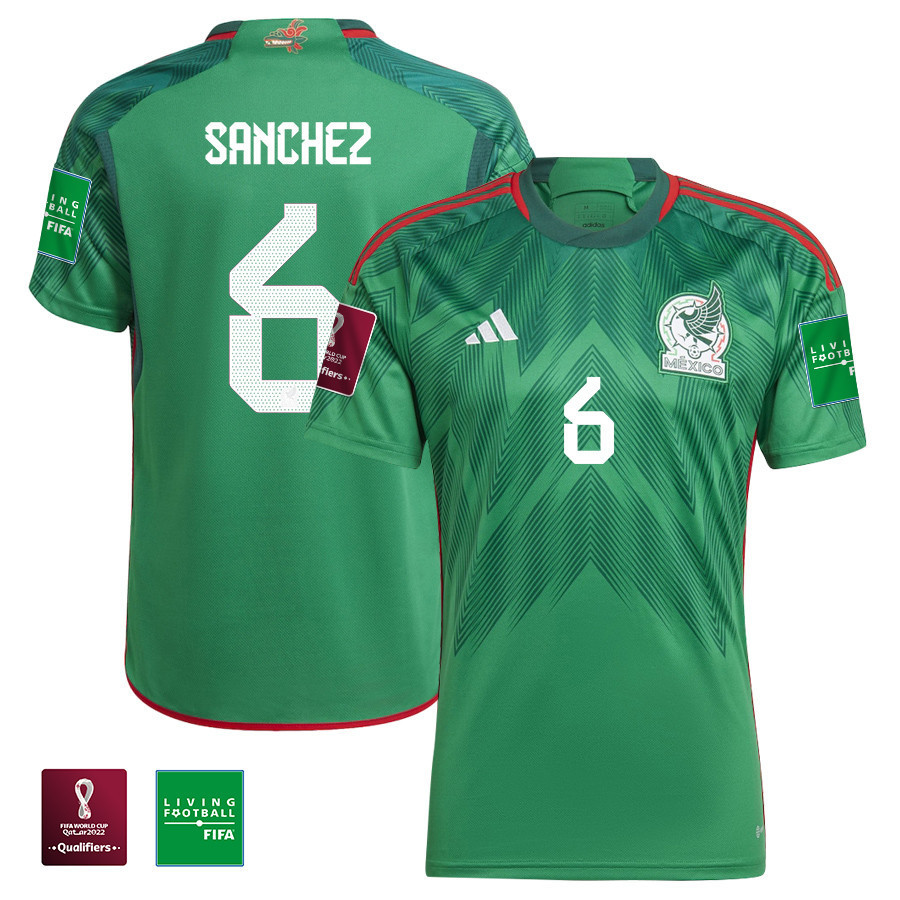 Erick Sanchez 6 Mexico National Team FIFA World Cup Qatar 2022 Home Men Soccer Jersey With Patch