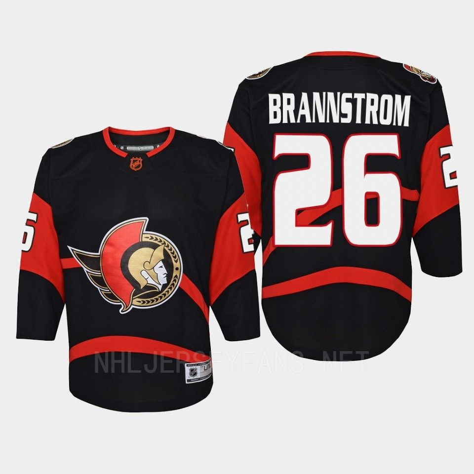 Erik Brannstrom 26 Ottawa Senators 2022 Special Edition 2.0 Retro Youth Stitched Jersey Black