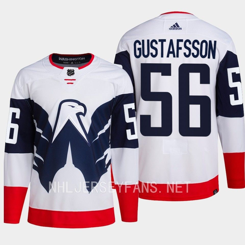Erik Gustafsson 56 Washington Capitals 2023 Stitched Jersey Stadium White Primegreen