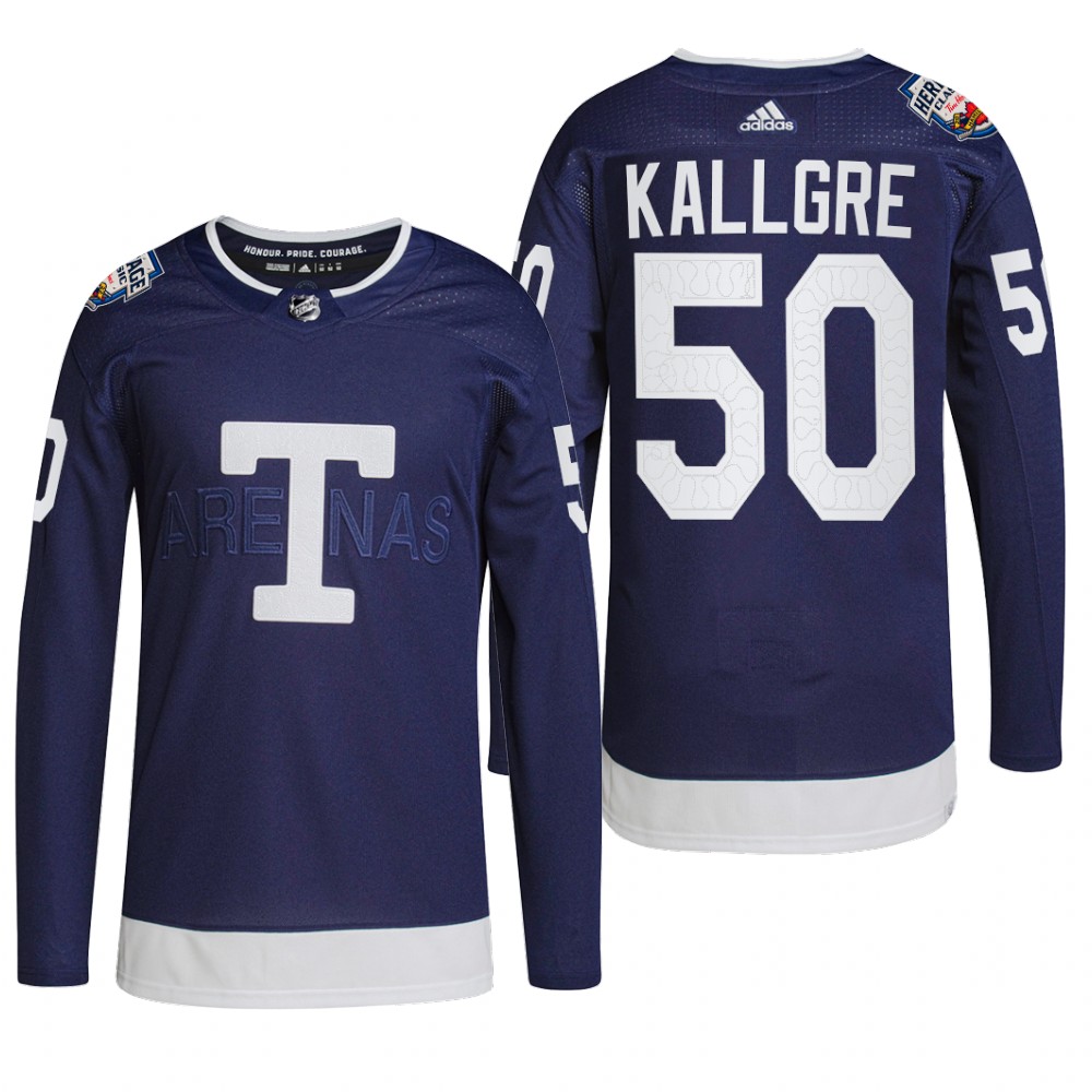 Erik Kallgren Toronto Maple Leafs 2022 Heritage Classic Jersey Navy #50 Uniform