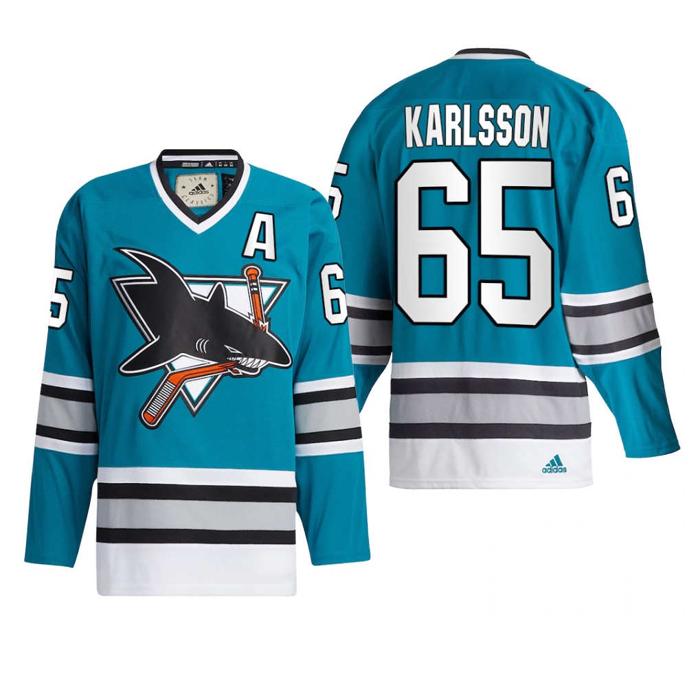 Erik Karlsson #65 San Jose Sharks Team Classics 2022 Teal Jersey
