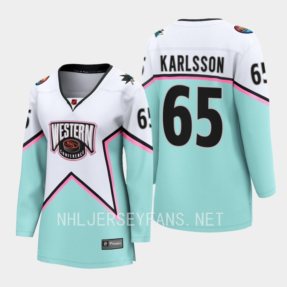 Erik Karlsson 65 San Jose Sharks 2023 All-Star Game Stitched Jersey White Equipment