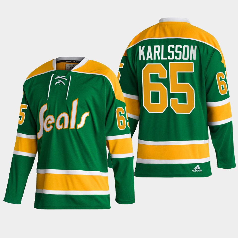 Erik Karlsson 65 San Jose Sharks Green Reverse Retro 2.0 Stitched Jersey 2022-23