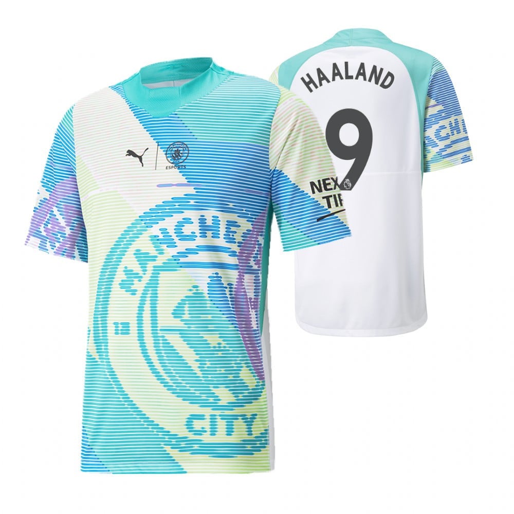Erling Haaland 9 Manchester City 2022-23 Esports Jersey – Sky Blue, Men