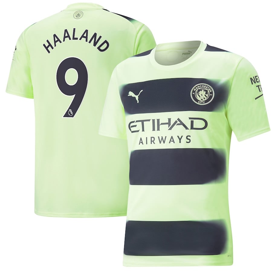 Erling Haaland 9 Manchester City 2022/23 Third Men Jersey – Black