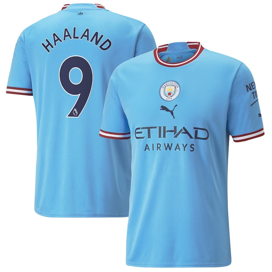 Erling Haaland 9 Manchester City Men 2022/23 Home Jersey – Sky Blue