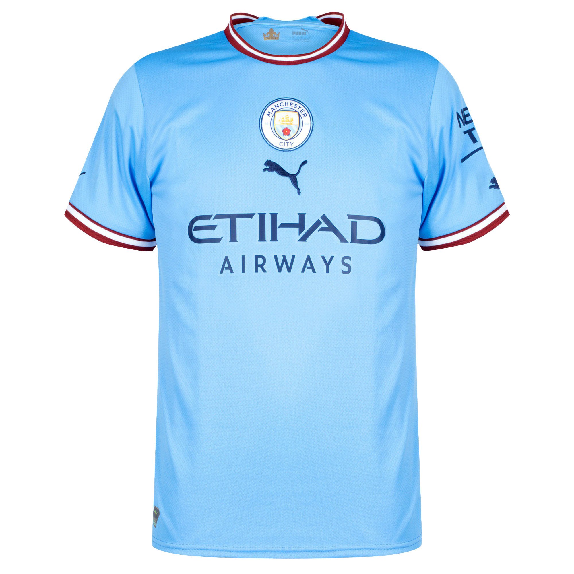 Erling Haaland 9 Manchester City Photos And Sign 2022-23 Home Jersey- Blue