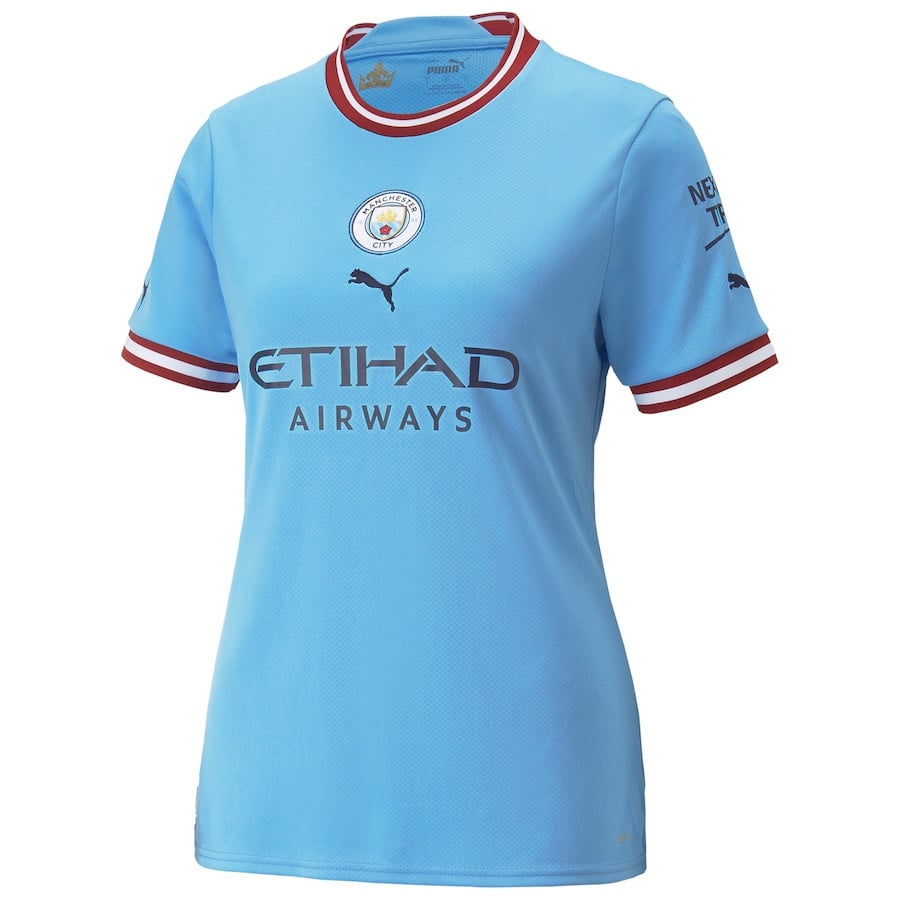 Erling Haaland 9 Manchester City Women 2022/23 Home Player Jersey – Sky Blue