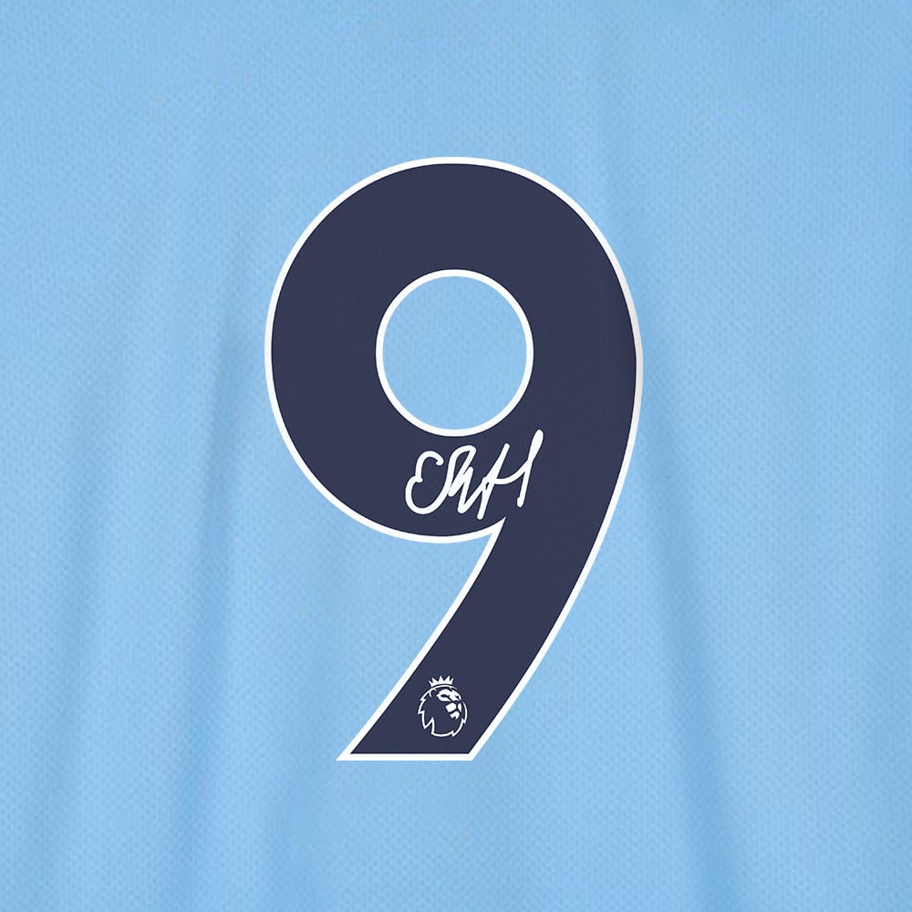 Erling Haaland 9 Signed Manchester City 2022/23 Home Men Jersey – Blue