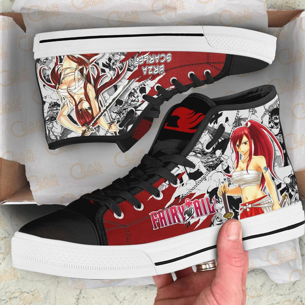 Erza Scarlet High Top Shoes Custom Fairy Tail Anime Sneakers