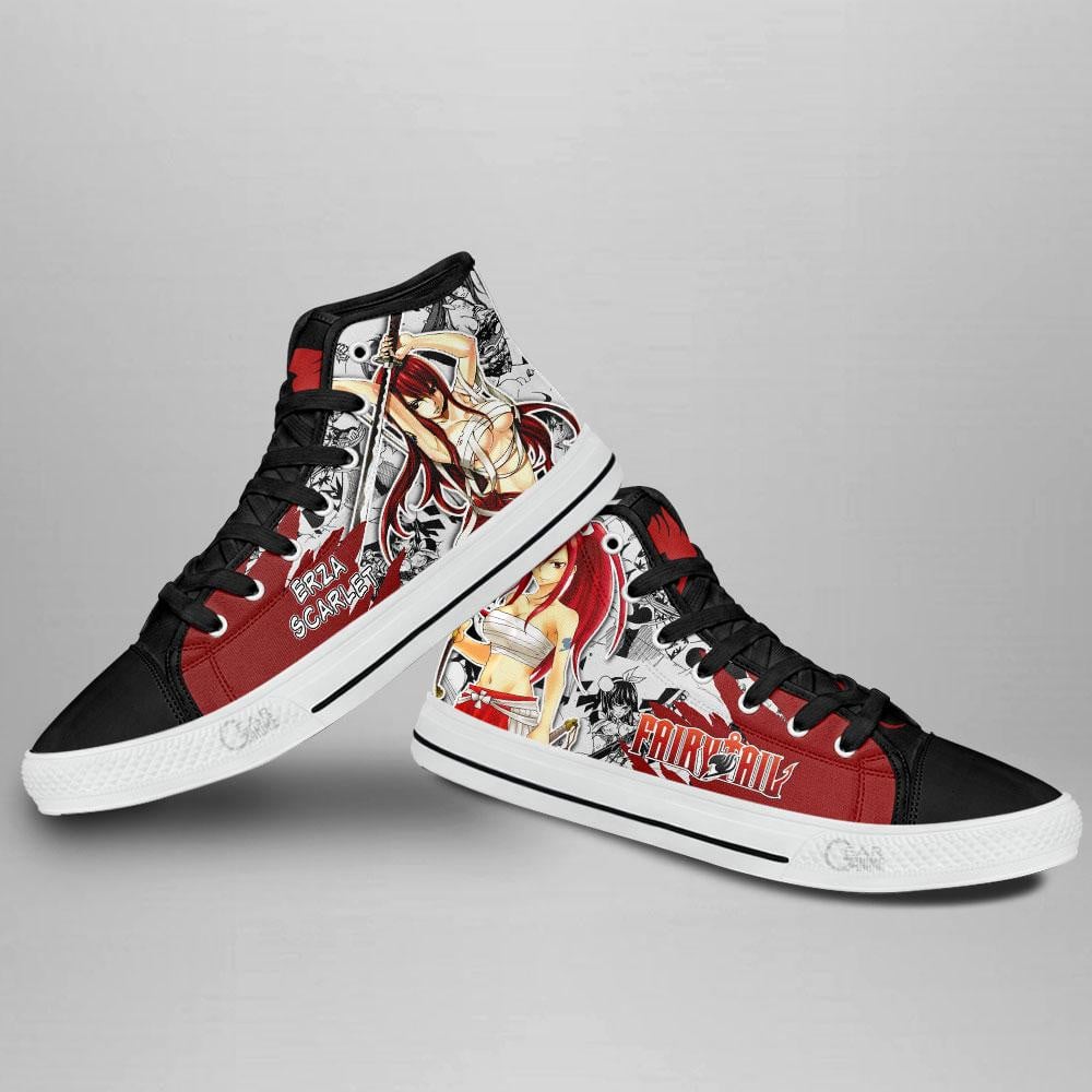 Erza Scarlet High Top Shoes Custom Fairy Tail Anime Sneakers