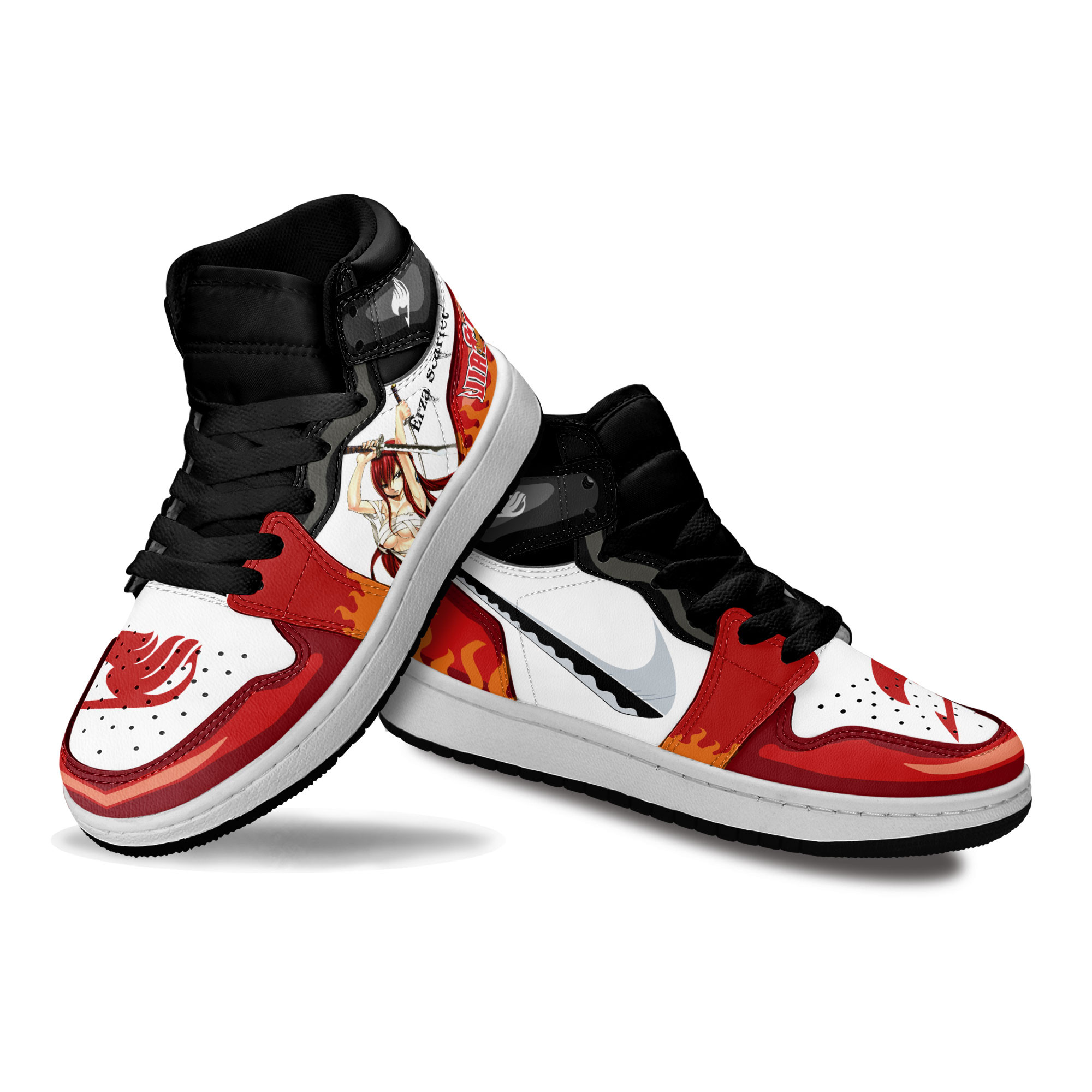 Erza Scarlet Kids Sneakers Custom Fairy Tail Anime Shoes For Kids
