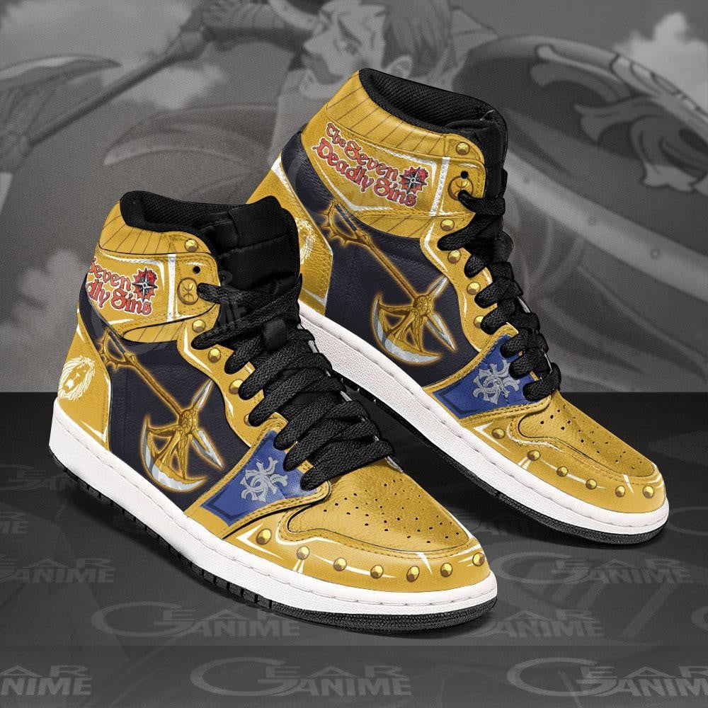 Escanor Divine Axe Rhitta JD1s Sneakers Seven Deadly Sins Anime Shoes, Air Jordan Hightop