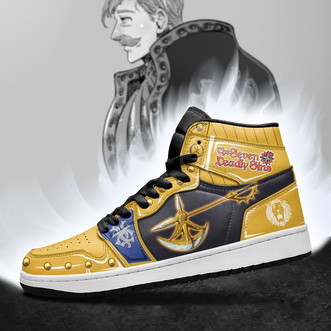 Escanor Divine Axe Rhitta Seven Deadly Sins Anime 1 High Top Air Jordan Sneaker, Air Jordan Hightop
