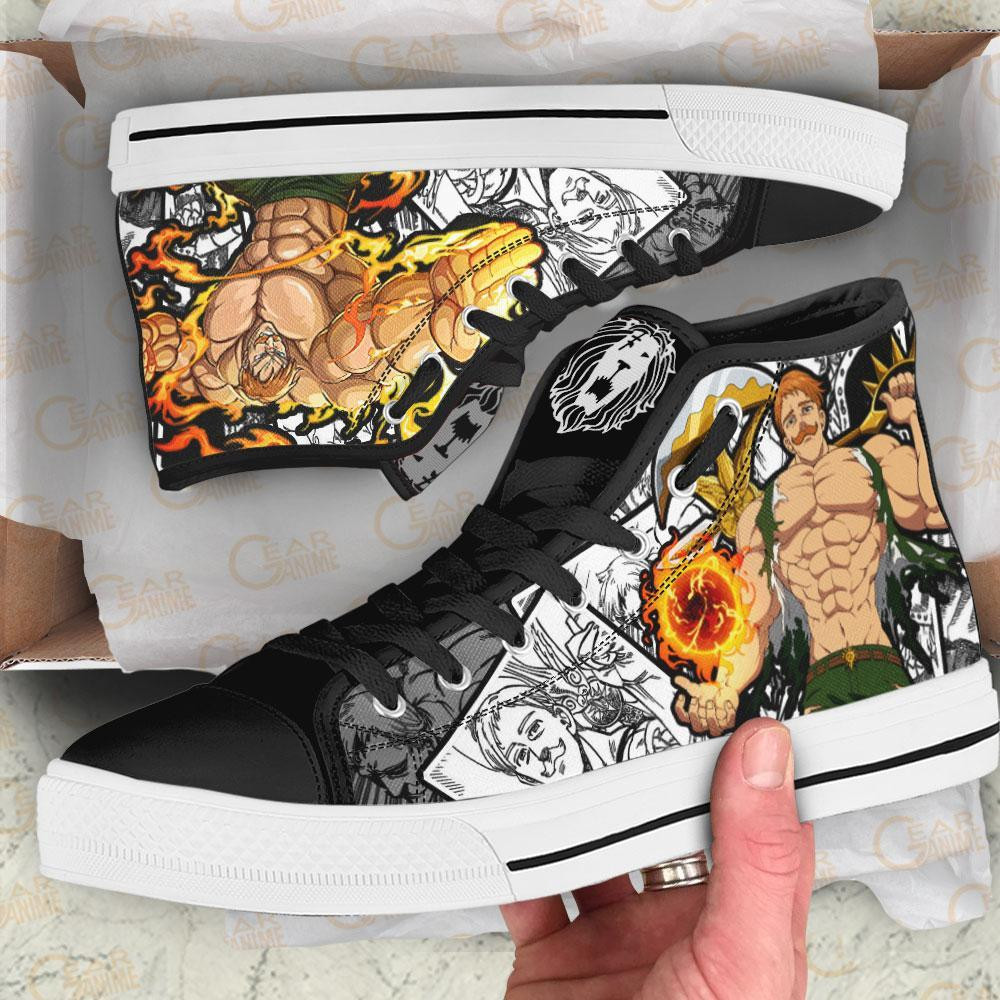 Escanor High Top Shoes Custom Manga Anime Seven Deadly Sins Sneakers
