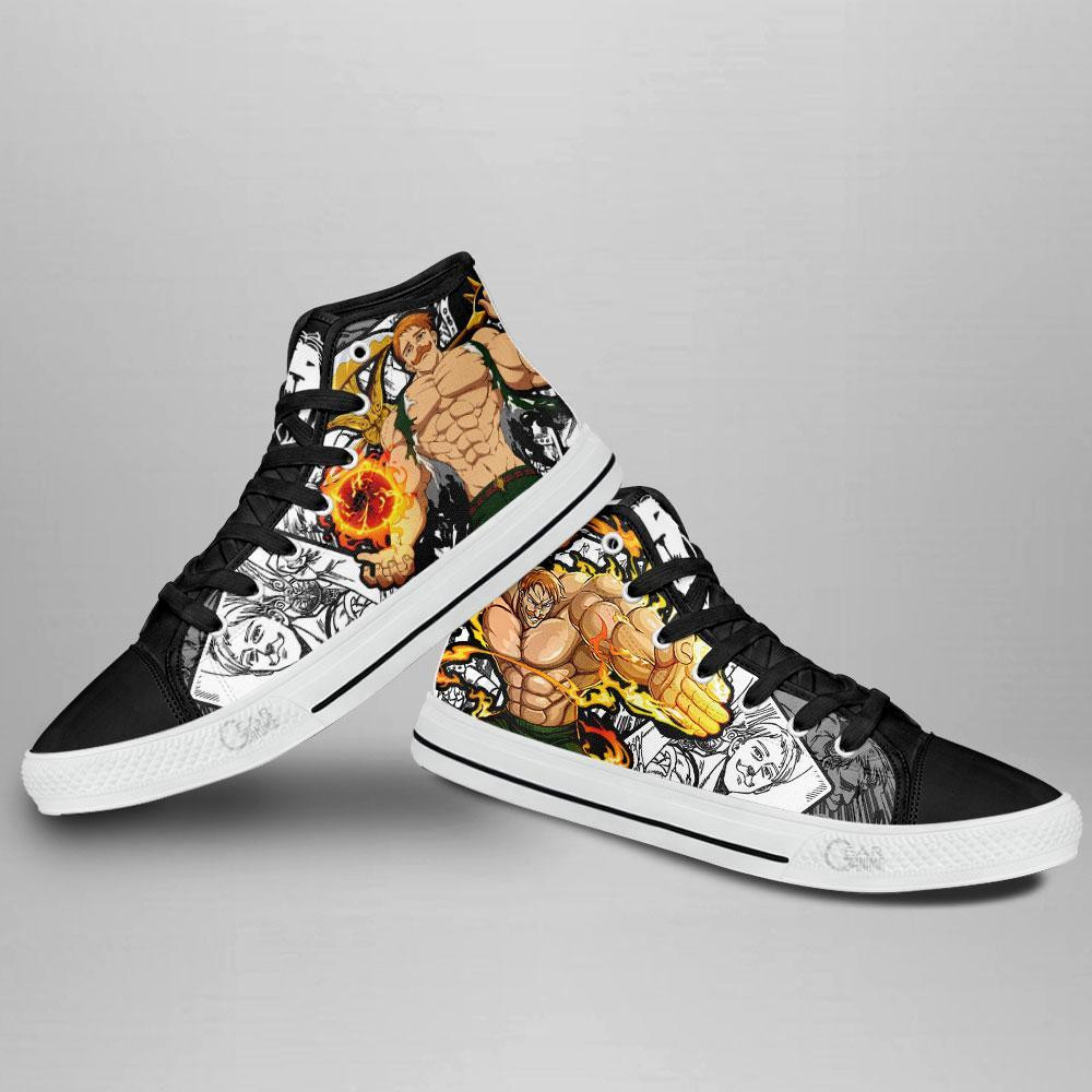 Escanor High Top Shoes Custom Manga Anime Seven Deadly Sins Sneakers