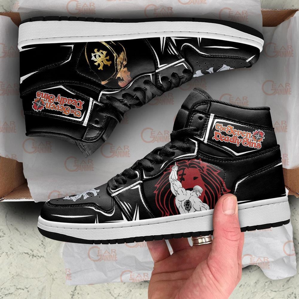 Escanor JD1s Sneakers Lion’s Sin of Pride Anime Shoes, Air Jordan Hightop