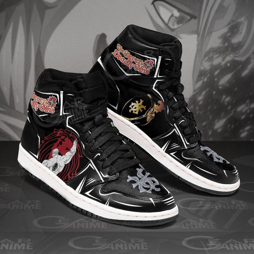 Escanor JD1s Sneakers Lion’s Sin of Pride Anime Shoes, Air Jordan Hightop