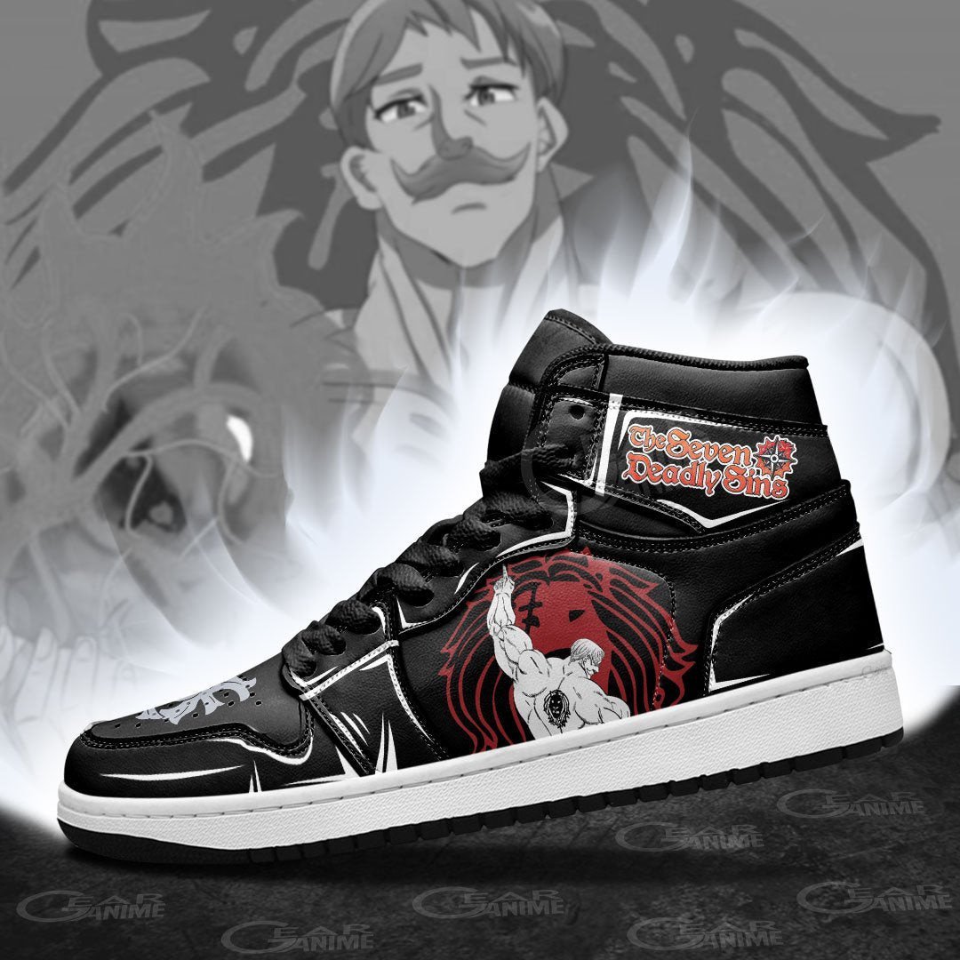 Escanor JD1s Sneakers Lion’s Sin of Pride Anime Shoes, Air Jordan Hightop