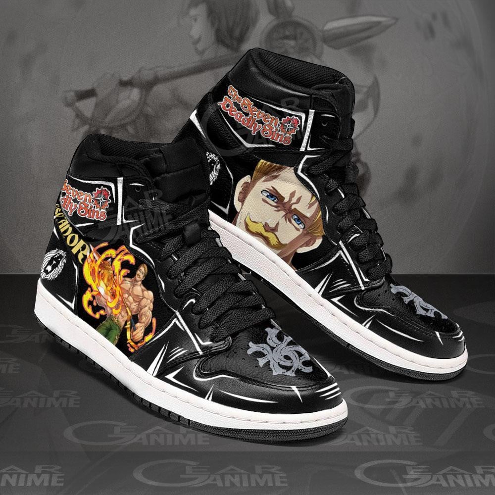 Escanor JD1s Sneakers Seven Deadly Sins Anime Shoes, Air Jordan Hightop
