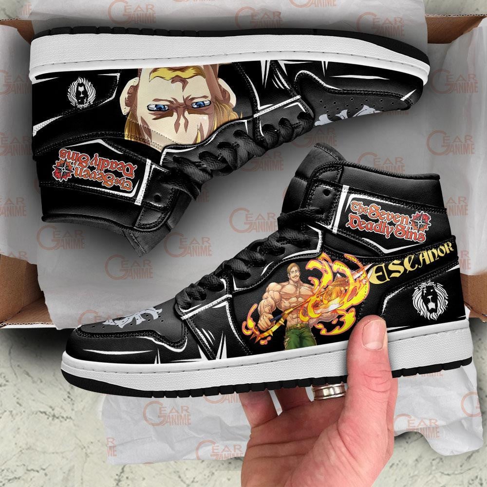 Escanor JD1s Sneakers Seven Deadly Sins Anime Shoes, Air Jordan Hightop