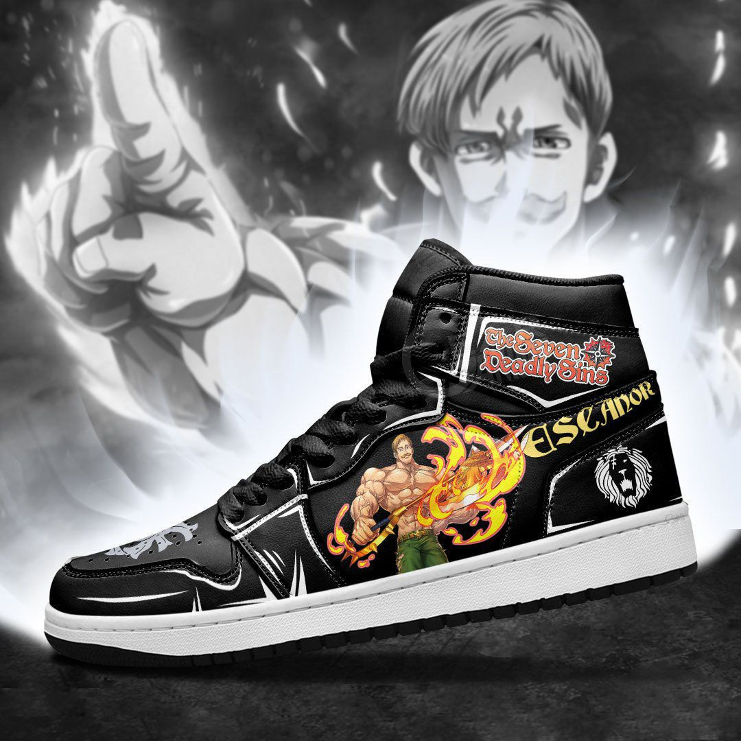 Escanor Seven Deadly Sins Anime 1 High Top Air Jordan Sneaker, Air Jordan Hightop