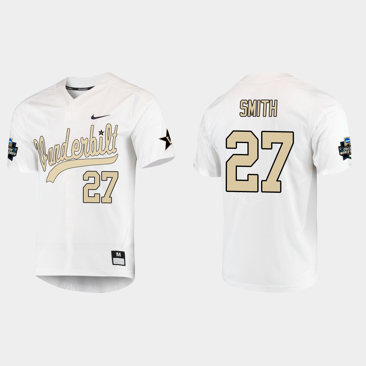 Ethan Smith Vanderbilt Commodores College World Series Jersey - White