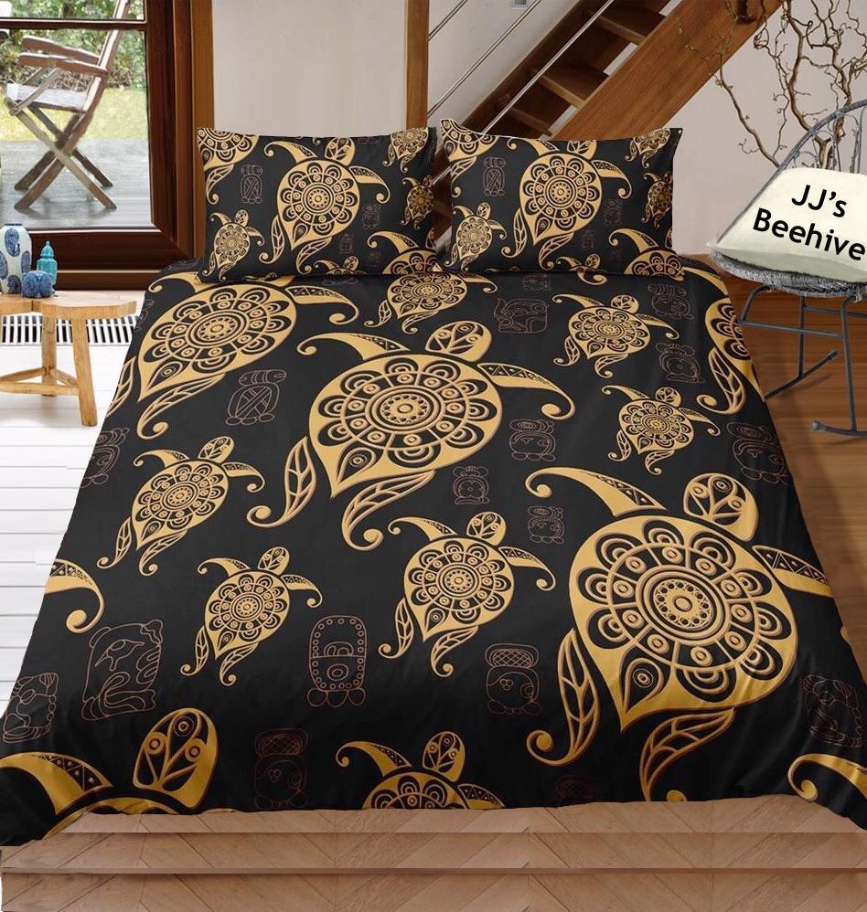 Ethnic Maya Turtle 3D Customized Duvet Cover Bedding Set