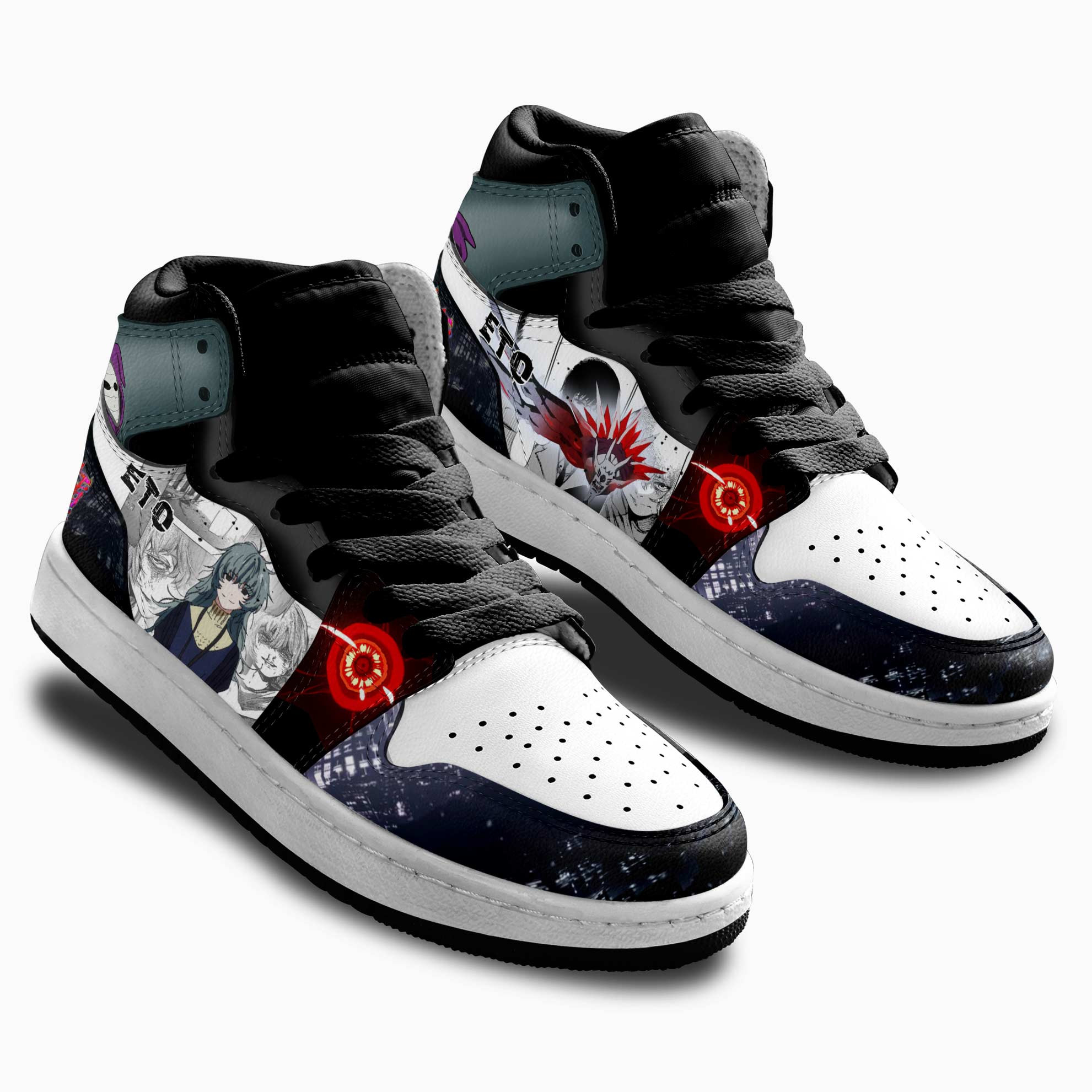 Eto Kids Sneakers Custom Tokyo Ghoul Anime Shoes For Kids